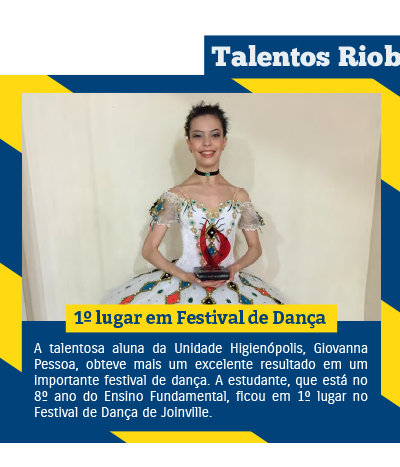 Aluna conquista 1º lugar em Festival de Dança de Joinville