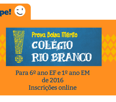 Prova Bolsa Mérito do Colégio Rio Branco