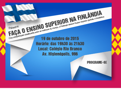 Palestra - Faça o Ensino Superior na Finlândia