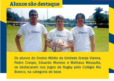 Alunos do CRB são destaque no Rugby