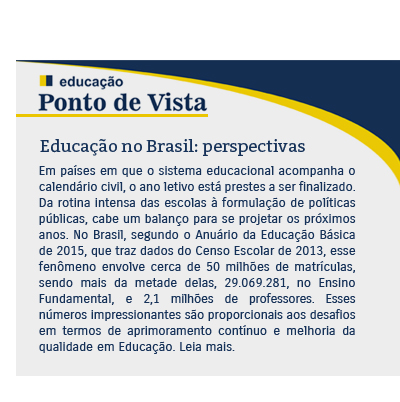 Educação no Brasil: perspectivas