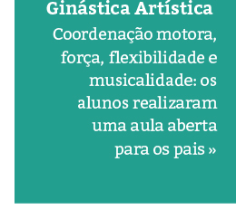Aula aberta de Ginástica Artística
