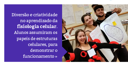 Diversão e criatividade no aprendizado da fisiologia celular