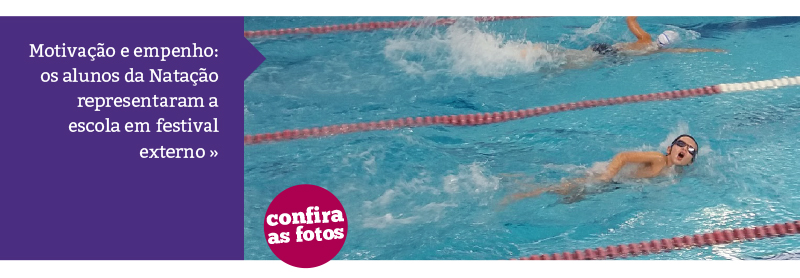 Alunos representam a escola em Festival de Natação
