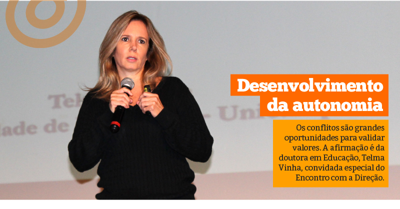 Encontro com a Direção discutiu a autonomia moral, com a doutora em Educação Telma Vinha