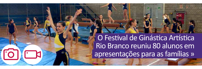 O Festival de Ginástica Artística Rio Branco reuniu 80 alunos em apresentações para as famílias.