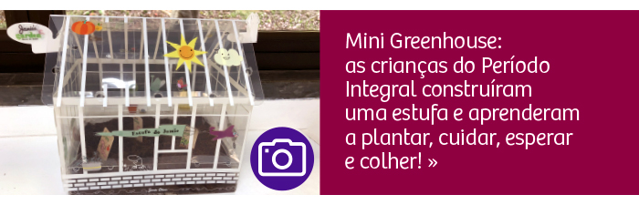 Mini Greenhouse: as crianças do Período Integral construíram uma estufa e aprenderam a plantar, cuidar, esperar e colher!