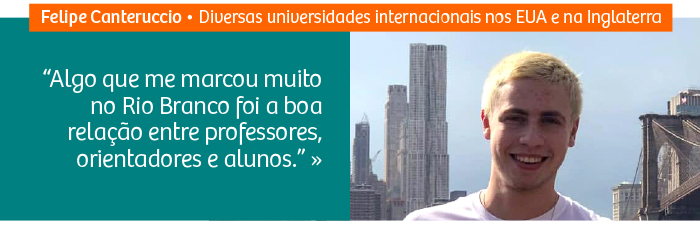 Riobranquino é aprovado em sete universidades internacionais