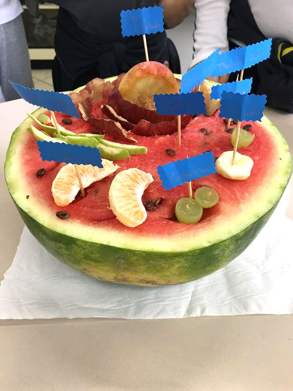 Célula Comestível: alunos representam células com doces e salgados