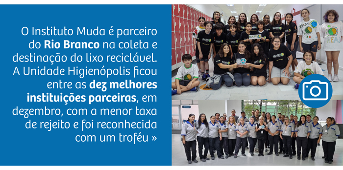 Unidade Higienópolis do Rio Branco é reconhecida pelo desempenho na separação do lixo reciclável