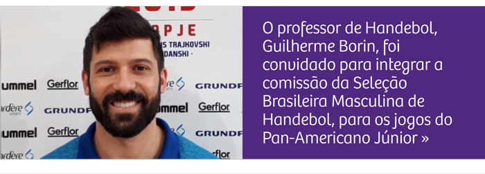 Professor integra a comissão da Seleção Brasileira Masculina de Handebol, para os jogos do Pan-Americano Júnior
