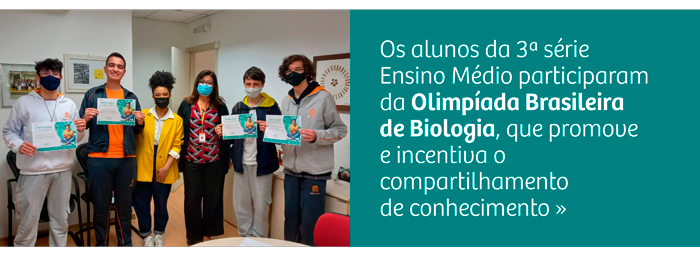 Alunos participaram da Olimpíada Brasileira de Biologia 2022